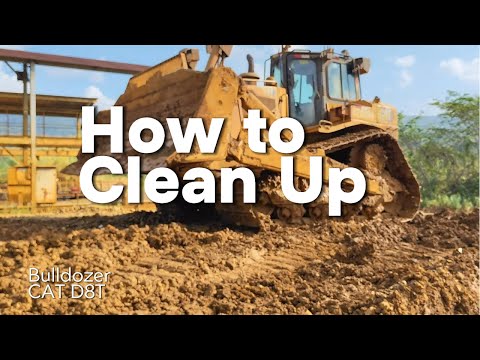 Видео: Как его мыть? Бульдозер CAT D8T