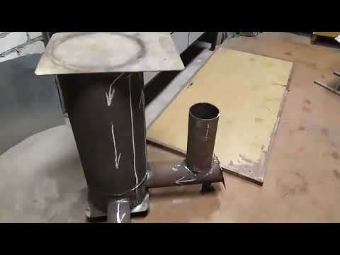 Видео: Эконом печь для мастерской теплицы или гаража,  Часть 1