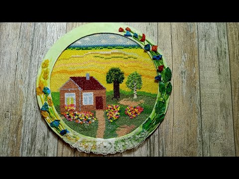 Видео: Круглая рамка для вышивки.