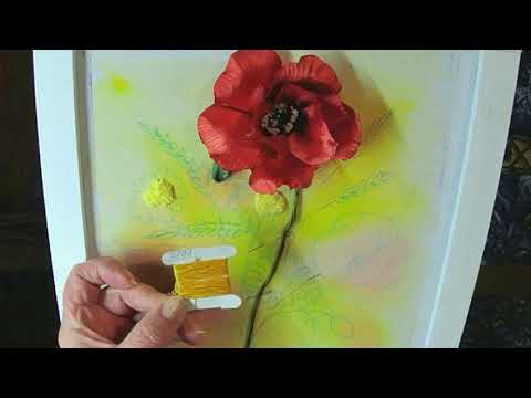 Видео: Вышивка атласными  лентами  с чистого листа Часть 2