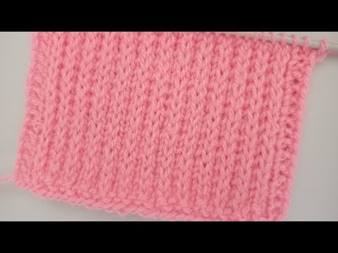 Видео: Плотный узор спицами. 2 петли и 2 ряда.
