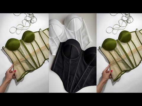 Видео: Как построить выкройку корсета с чашечками с нуля, используя уже готовую чашечку бюстгальтера (ша...