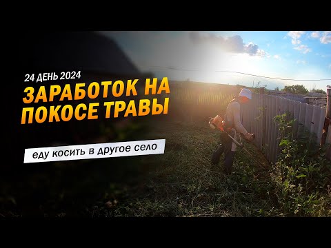 Видео: 24 | Еду косить в другое село. Заработок в деревне на покосе травы триммером.