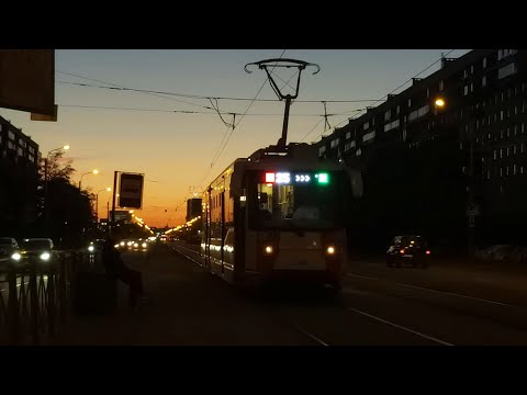 Видео: Трамвай, маршрут №25 ЛВС-2005 б.1101 (03.06.2021) Санкт-Петербург