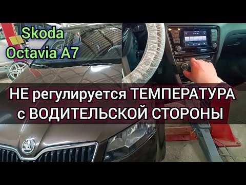 Видео: Skoda Octavia A7 двухзонный климат контроль ,не регулируется температура с водительской стороны.