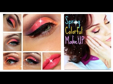Видео: Весенний/Летний сочный макияж/Colorful Spring/Summer Makeup