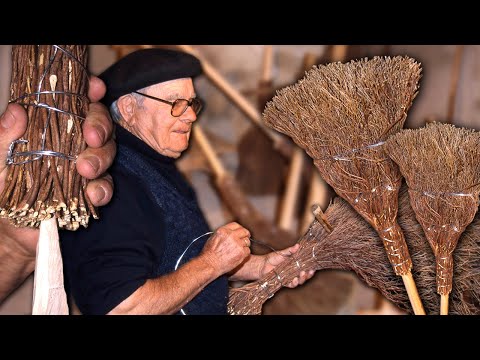 Видео: Сделанная вручную метла, которая прослужит всю жизнь. Искусство сочетания веток и древесины леса