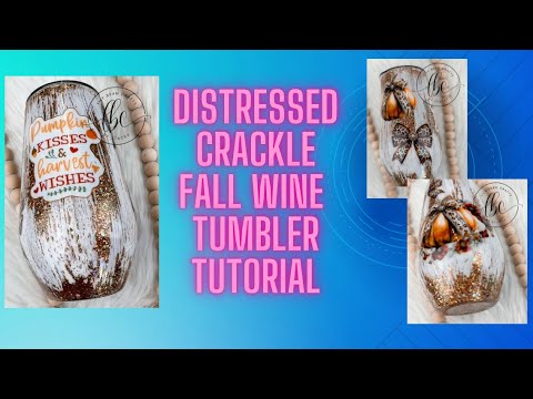 Видео: Мастер-класс по изготовлению осеннего винного бокала с эффектом потрескивания