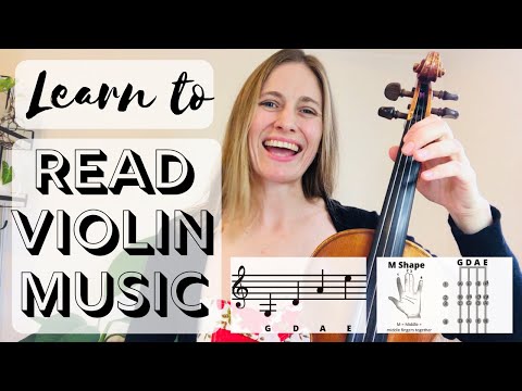Видео: Читать ноты для скрипки — ноты для скрипки в первой позиции для начинающих — как читать ноты