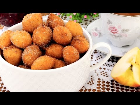 Видео: Очень быстрые Пончики с Яблоками🍏
