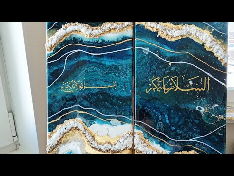 Видео: Картина из эпоксидной смолы в технике грязного стакана☺️