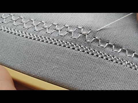 Видео: Обробка краю декоративним швом| Hand embroidery|