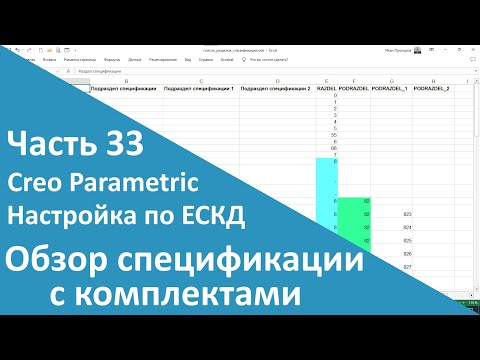 Видео: 🛠PTC Creo. Настройка работы по ЕСКД. Часть 33. Спецификация с комплектами.