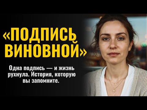 Видео: «ПОДПИСЬ ВИНОВНОЙ»Одна подпись — и жизнь рухнула. История, которую вы запомните.