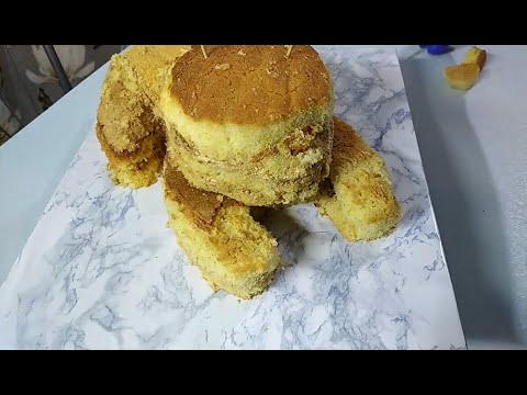 Видео: Торт Львенок. Часть 1 Сборка торта.