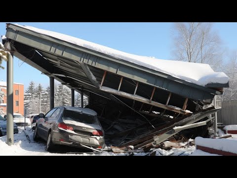 Видео: Почему падают навесы спустя годы - всё дело в снеге