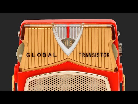 Видео: Прекрасный транзисторный радиоприёмник начала 1960-х годов — произведение искусства! Глобальный в...