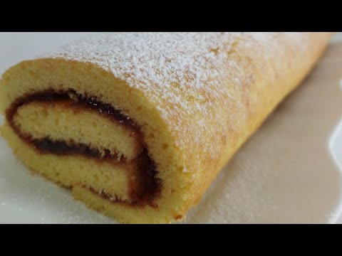 Видео: բիսկվիթային ռուլետ ջեմով, որը երբեք չի ճաքում, ընդամենը 30 րոպեում|рулет как облако ☁️#roll with jam