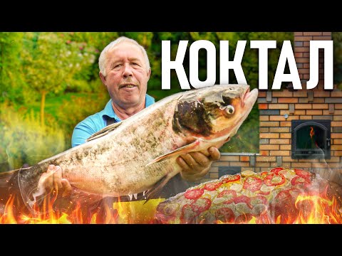Видео: КОКТАЛ из ТОЛСТОЛОБИКА в ДРОВЯНОЙ ПЕЧИ