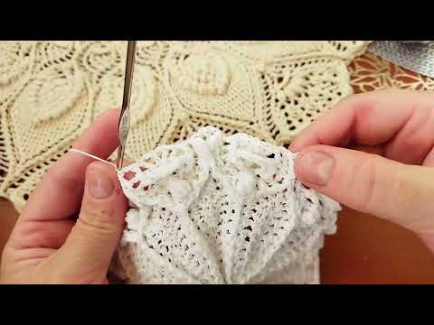 Видео: Объёмная салфетка 15-19 ряд