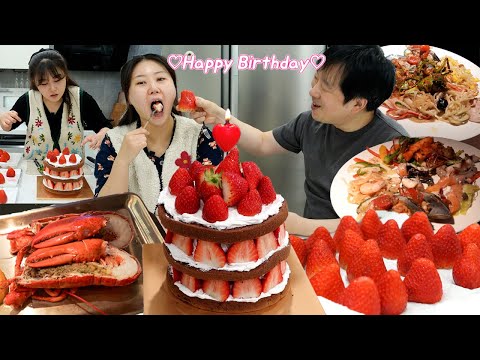 Видео: Отмечаю 46-летие мужа🎉 с клубничным тортом, который я испекла
