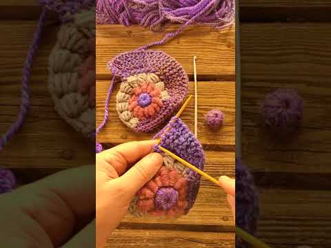 Видео: Скрамбл. Укороченные ряды платочным узором спицами