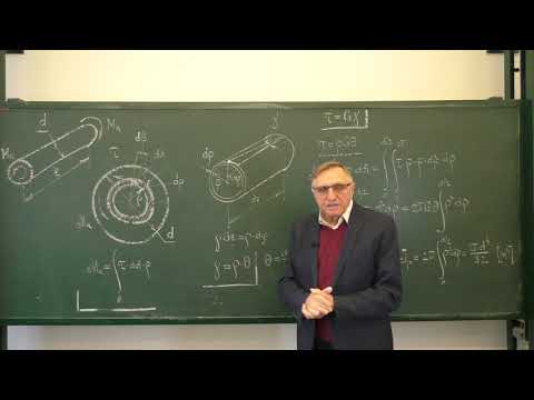 Видео: Сопротивление материалов. Лекция: кручение круглого стержня