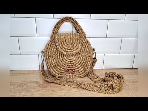 Видео: Летняя сумка "Хлоя" из джута. Удобная и стильная. Ссылка на МК в описании