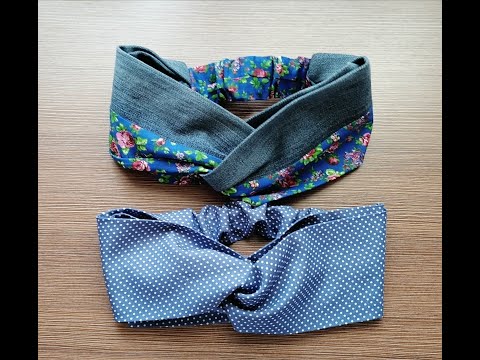 Видео: Как сшить повязку на голову из старых джинсов. #Сидим дома.