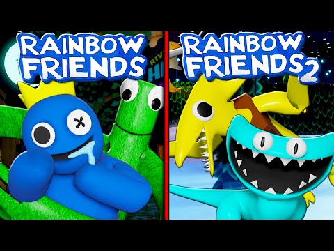 Видео: КАК ИЗМЕНИЛИСЬ РАДУЖНЫЕ ДРУЗЬЯ С ПЕРВОЙ ЧАСТИ? Roblox Rainbow Friends