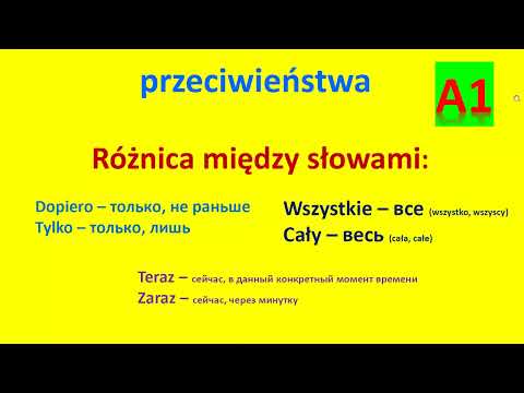 Видео: Krok po kroku A1. Урок 4, часть 4. Język polski.