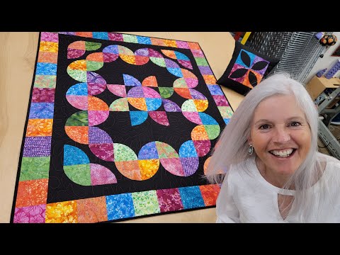 Видео: Лоскутное одеяло «Тропа пьяницы. Цветочная полянка» с Донной!