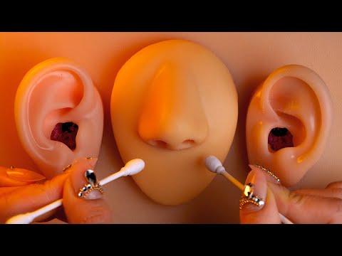 Видео: [АСМР] Чистите уши и нос одновременно 👃👂 (микрофон x 4 / сабвуфер / ACMP)
