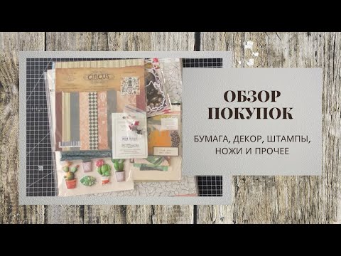 Видео: Обзор покупок / Бумага, декор, штампы, ножи и т.д. / скрапбукинг