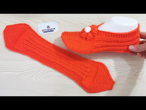 Видео: Стильные и простые женские вязаные пинетки для женщин носки вязаные пинетки для начинающих