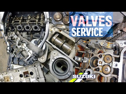 Видео: Регулировка зазоров клапанов мотоцикла Сузуки 🪛 @DenisKorza #двигатель #клапан #регулировка #механик