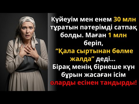 Видео: Күйеуім мен енем 30 млн тұратын пәтерімді сатпақ болды – тағдырлы оқиға | Ешкім естімеген әңгіме