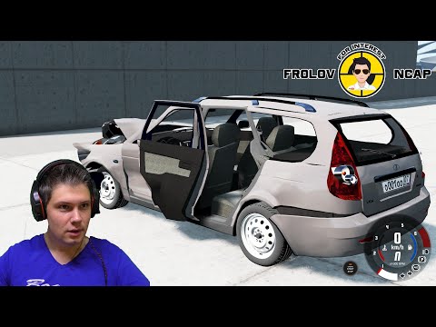 Видео: Краш тесты Lada Priora Универсал в BeamNG.drive//Frolov Ncap.