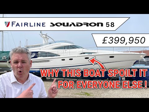 Видео: Экскурсия на лодке Fairline Squadron 58 — Почему эта лодка испортила всем остальным впечатление? ...