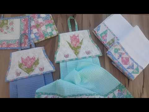 Видео: 143. МК по пошиву подвеса для кухонного  полотенца/ сборка блока "Тюльпан" по бумаге/Paper piecing