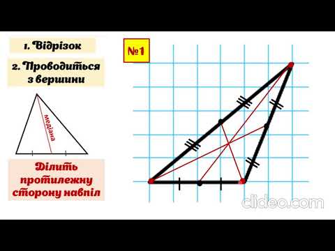 Видео: 7 геометрія. Медіана, бісектриса, висота трикутника (теорія)