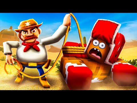Видео: Безумный КОВБОЙ СХВАТИЛ Моего Друга в Роблокс?! Roblox