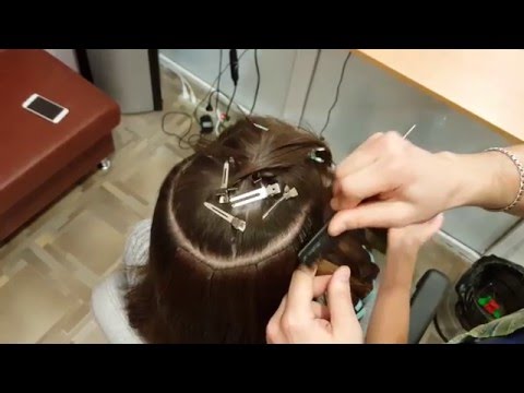 Видео: Ленточное наращивание волос, обзор, как наращивают волосы на лентах