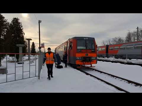 Видео: На рельсовом автобусе в город Дятьково. By rail bus to the city of Dyatkovo.