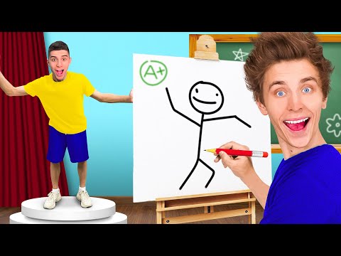 Видео: Закончили ХУДОЖЕСТВЕННУЮ ШКОЛУ за 24 Часа !