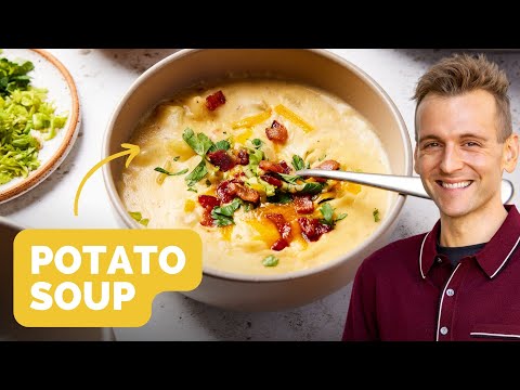 Видео: Суп из печеного картофеля с начинкой | Идеальный суп для холодной погоды, полный индивидуальных в...