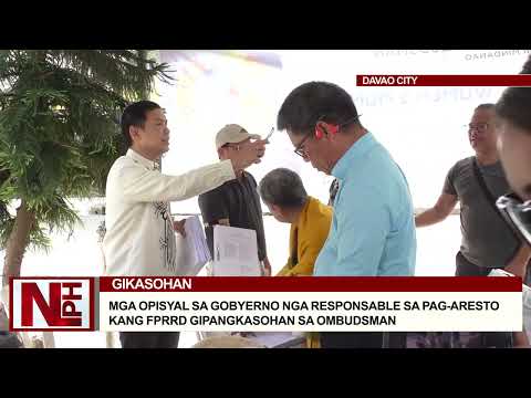 Видео: Омбудсмен предъявил обвинения правительственным чиновникам, ответственным за арест FPRRD