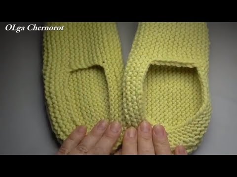 Видео: Тапочки за пару часов на 2 спицах. Легко и быстро
