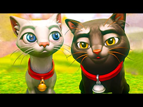 Видео: Кот Том и Кошка Анджела #1 История Любви Кошки и Котов в My Cat Kitty Love Simulator 3D на Пурумчата