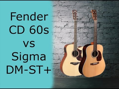 Видео: Fender CD-60s vs Sigma DM-ST+ Сравнение гитар.